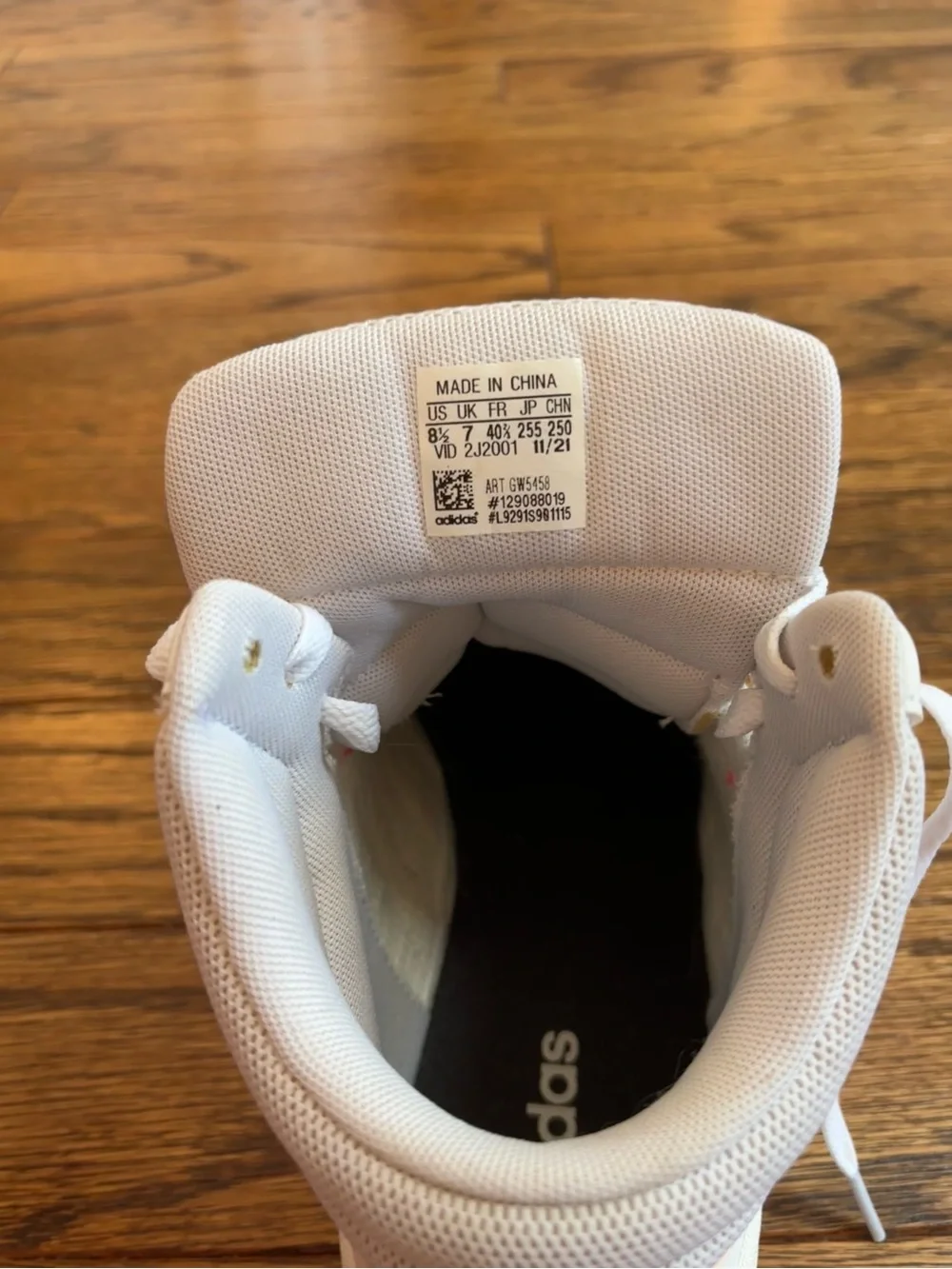 adidas White and Neon Orange Women's Athletic Shoes